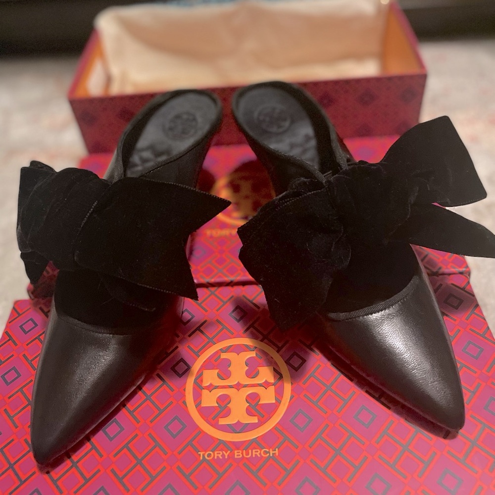 TORY BURCH - Leather Quilted Clara 65mm Mules